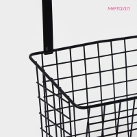 Корзина подвесная на шкаф или дверцу Доляна, 26&times;13,5&times;17 см, цвет чёрный