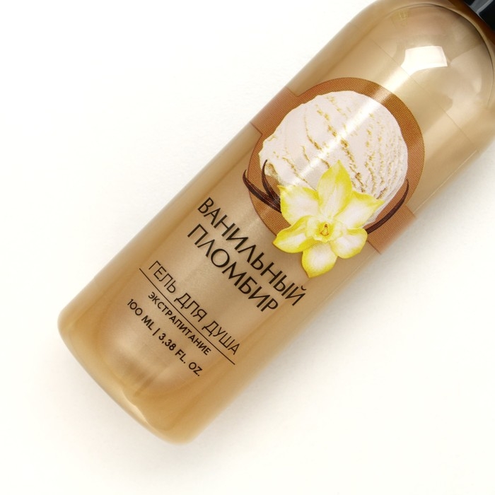 Гель для душа, 100 мл, аромат ванильного пломбира, Новый Год Гель для душа, 100 мл, аромат ванильного пломбира, Новый Год