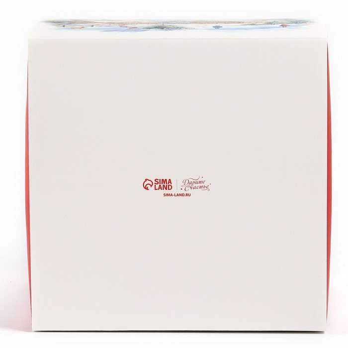 Коробка кондитерская с окном, сундук, &laquo;Тепла и уюта&raquo;, 20 х 20 х 20 см, Новый год