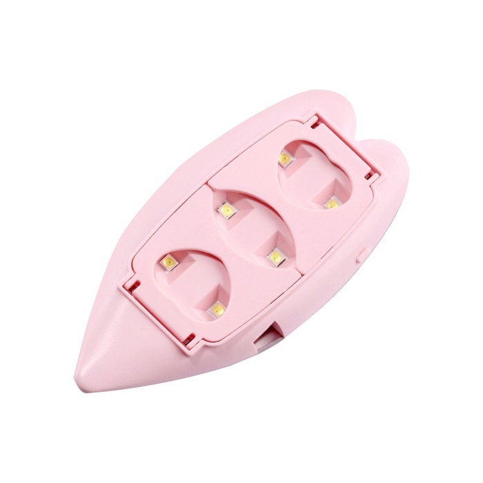 Лампа для гель-лака LUF-09, UV/LED, 6 Вт, 6 диодов, розовая Лампа для гель-лака LUF-09, UV/LED, 6 Вт, 6 диодов, розовая