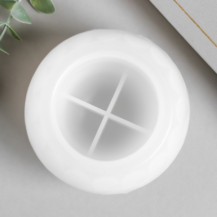 Молд силикон "Подсвечник шар с кругами" 8,6х8,6х6,2 см