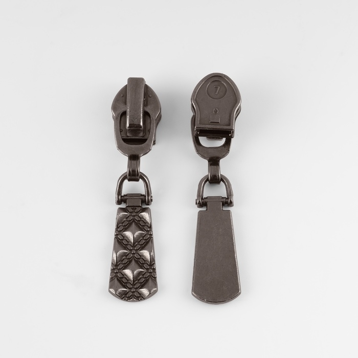 Бегунок автоматический для молнии &laquo;Спираль&raquo;, №7, 10 шт, цвет никель