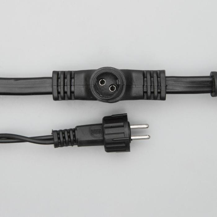 Гирлянда &laquo;Занавес&raquo; 2 &times; 6 м, IP44, УМС, тёмная нить, 1440 LED, свечение белое, мерцание, 220 В