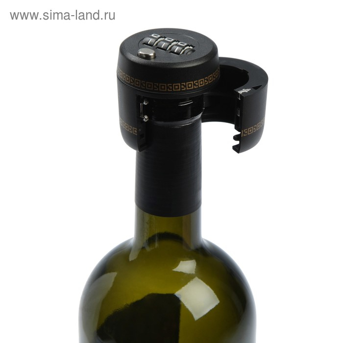 Замок сувенирный кодовый для бутылки, черный Замок сувенирный кодовый для бутылки, черный