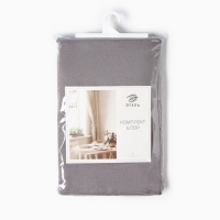 Шторы для кухни Этель ECO, цвет серый, 130 +/-6 х180 см - 2 шт, подхваты - 2 шт, 70% хл, 30% лён, 1 Шторы для кухни Этель ECO, цвет серый, 130 +/-6 х180 см - 2 шт, подхваты - 2 шт, 70% хл, 30% лён, 1