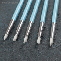 Набор кондитерских кисточек для декорирования &laquo;Бирюза&raquo;, 5 шт, цвет голубой