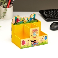 Органайзер для канцелярии "Пусть сердцу вечно снится лето!" 4 отделения 15х10х14 Органайзер для канцелярии "Пусть сердцу вечно снится лето!" 4 отделения 15х10х14