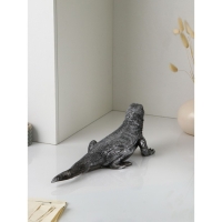 Фигура &laquo;Варан&raquo;, полистоун, 14 см, цвет серебро