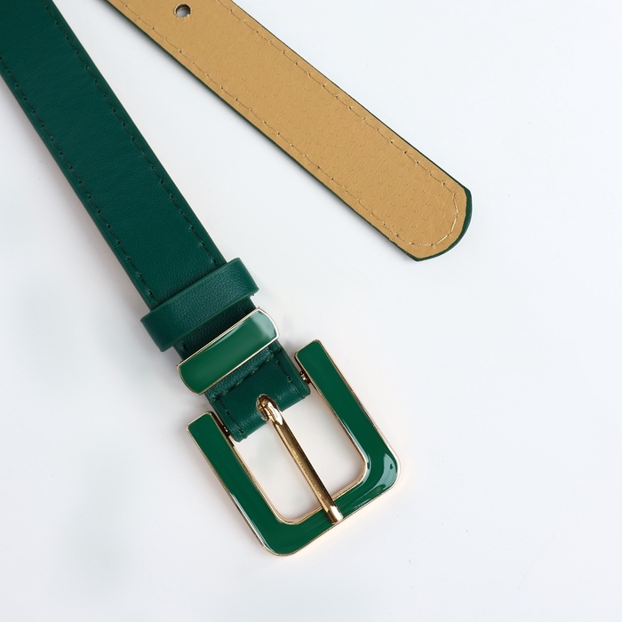 Ремень женский, ширина 2,3 см, пряжка металл, цвет зелёный Ремень женский, ширина 2,3 см, пряжка металл, цвет зелёный