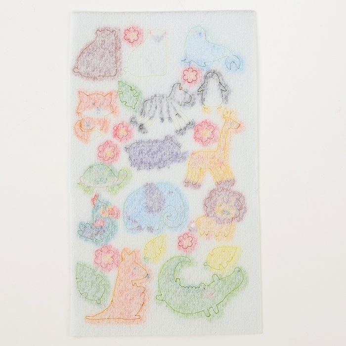 Наклейки из фетра &laquo;Животные&raquo;, 11 х 18,5 см, 25 шт