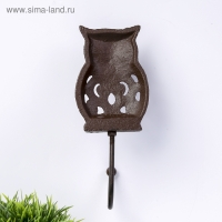 Крючок декоративный металл "Филин с узорами" 17,5х7,3х6 см Крючок декоративный металл "Филин с узорами" 17,5х7,3х6 см