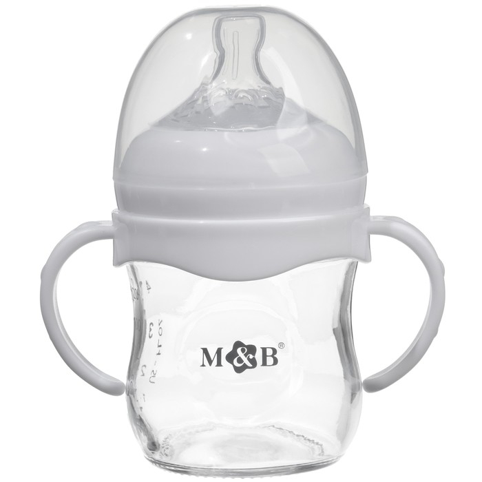 Бутылочка для кормления &Oslash;50 ШГ 120 мл., стекло, цвет белый