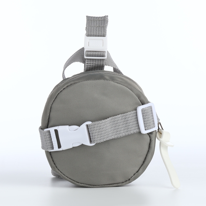 Сумка детская поясная на молнии &laquo;Выбражулька&raquo;, цвет серый