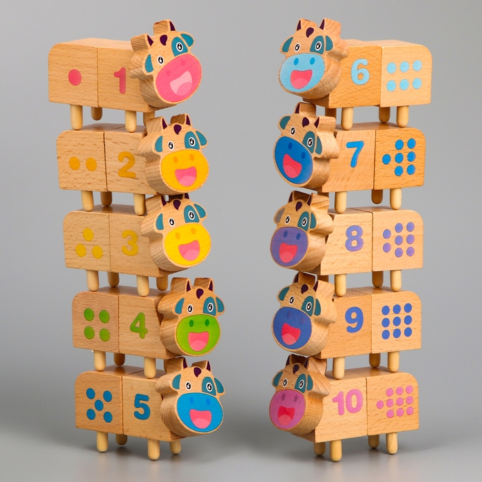 Развивающая игра &laquo;Коровки. Учимся считать&raquo; 7 &times; 4 &times; 2,5 см