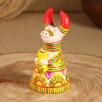 Филимоновская игрушка колокольчик «Корова», 10-12 см Филимоновская игрушка колокольчик «Корова», 10-12 см