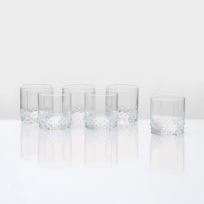 Набор стеклянных стаканов для сока Valse, 250 мл, 6 шт