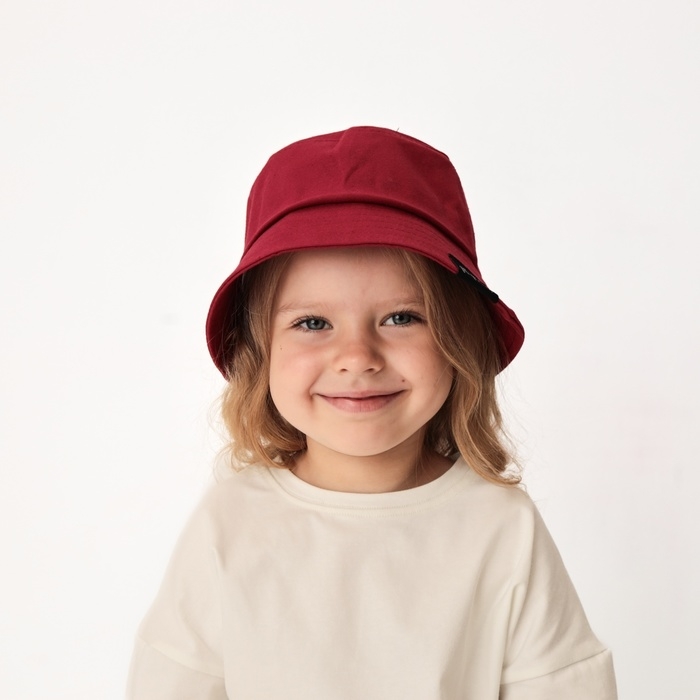 Панама детская Панама детская "Классика" MINAKU цвет красный, р-р 52