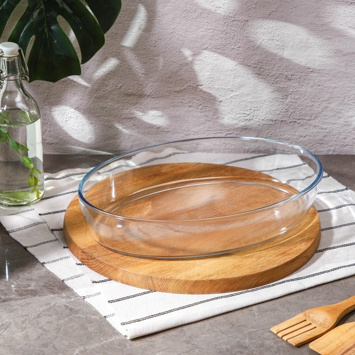 Набор форм для запекания и выпечки из жаропрочного стекла Доляна &laquo;Фуэго&raquo;, 1,5/3 л, 2 шт