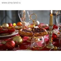 Скатерть "Доляна" Белые снежинки  110х149+/- 3см, 100% хлопок, 164 г/м2