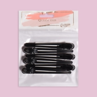 Зажимы для волос, набор - 6 шт, 10 см, цвет чёрный Зажимы для волос, набор - 6 шт, 10 см, цвет чёрный