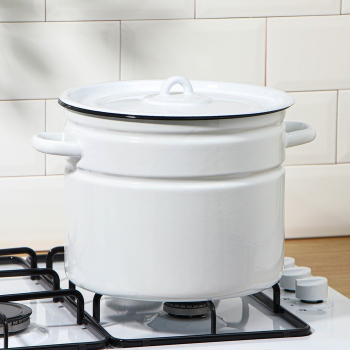 Кастрюля эмалированная без деколи, 9 л, цвет МИКС Кастрюля эмалированная без деколи, 9 л, цвет МИКС