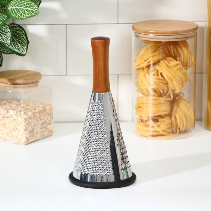 Тёрка Доляна Forest, 24&times;11,5 см, силиконовое основание, цвет чёрный, коричневый