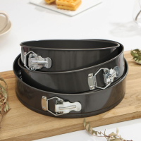 Набор форм для выпечки Доляна «Элин. Круг», 3 предмета: d=24/26/28 см, съёмное дно, антипригарное покрытие, цвет чёрный Набор форм для выпечки Доляна «Элин. Круг», 3 предмета: d=24/26/28 см, съёмное дно, антипригарное покрытие, цвет чёрный