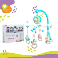 Мобиль музыкальный на кроватку &laquo;Месяц&raquo;, работает от батареек, проектор + пульт