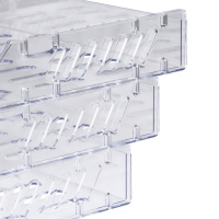 Набор лотков для бумаг горизонтальных с широкой загрузкой, "Сити", 3 шт., на металлических стержнях, прозрачный Набор лотков для бумаг горизонтальных с широкой загрузкой, "Сити", 3 шт., на металлических стержнях, прозрачный