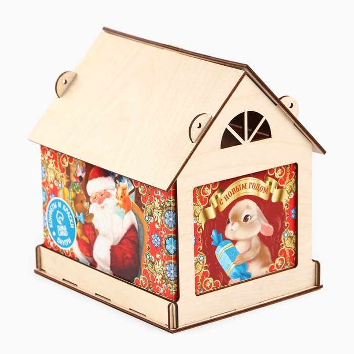 Сладкий детский подарок &laquo;Дед Мороз&raquo;: конфеты 500 г, краски 12 цветов, кормушка