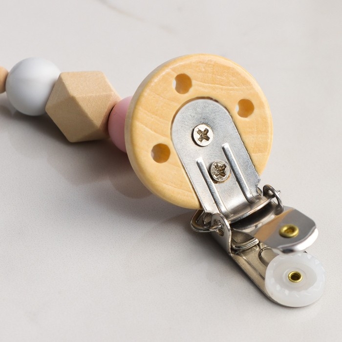 Подарочный набор: Держатель для соски и прорезыватель, розовый, Крошка Я Подарочный набор: Держатель для соски и прорезыватель, розовый, Крошка Я