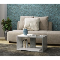 Стол журнальный Честер, 700х500х350, Бетон/Белый Стол журнальный Честер, 700х500х350, Бетон/Белый