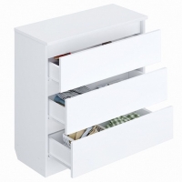 Комод детский Polini kids, 80х35х80 см., 3 ящика, цвет белый