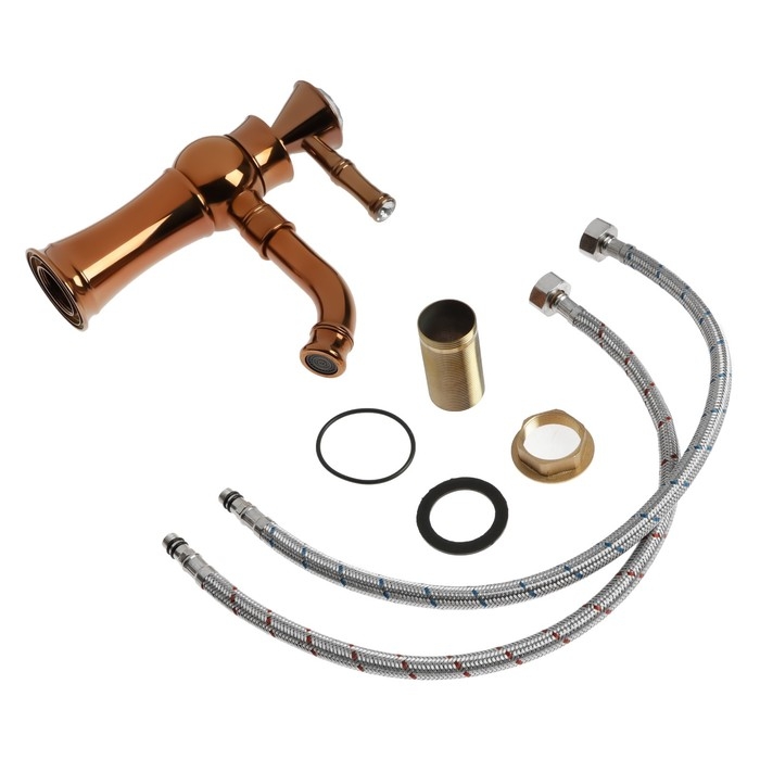 Смеситель для раковины ZEIN Z3788, дизайнерский, однорычажный, картридж 35 мм, цвет медный Смеситель для раковины ZEIN Z3788, дизайнерский, однорычажный, картридж 35 мм, цвет медный