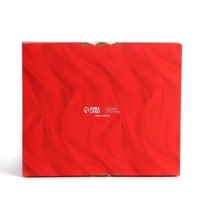 Коробка под 4 конфеты и шоколад с ячейками &laquo;Роскошный Новый год&raquo; 18 х 15 х 3 см, Новый год