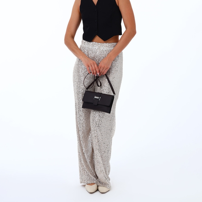 Сумка женская на магните, цвет коричневый