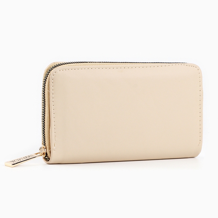 Кошелек кожзам NAZAMOK, 19*9,5см, бежевый цвет Кошелек кожзам NAZAMOK, 19*9,5см, бежевый цвет