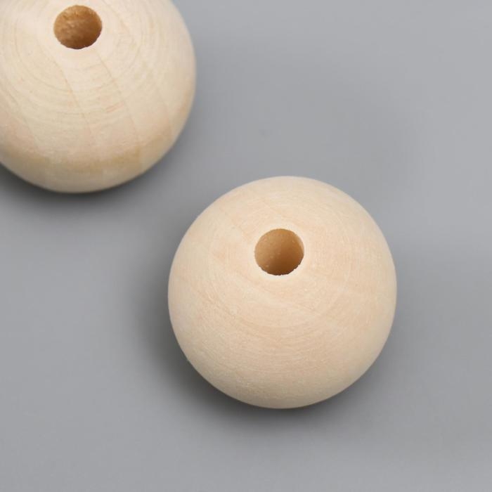 Бусины деревянные d=30 мм (набор 2 шт) без покрытия Бусины деревянные d=30 мм (набор 2 шт) без покрытия