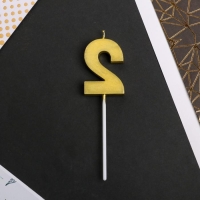 Свеча для торта, цифра &laquo;2&raquo;, 11,5 х 2,3 см