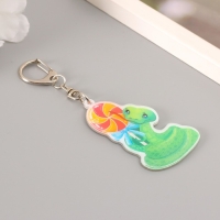 Брелок акрил "Змеёныш с леденцом" 6х4,1 см