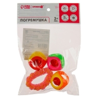 Погремушка - браслет &laquo;На ручку&raquo;, 3 бубенчика, цвета МИКС, Крошка Я