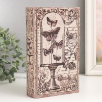 Сейф-книга дерево кожзам "Бабочки под стеклянным куполом. Ретро" 21х13х5 см Сейф-книга дерево кожзам "Бабочки под стеклянным куполом. Ретро" 21х13х5 см