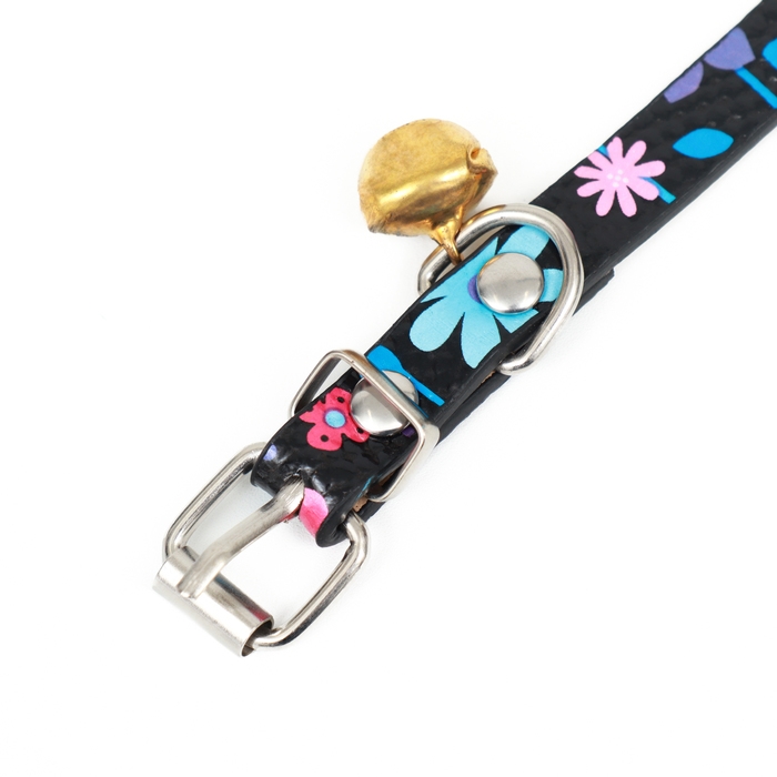 Ошейник рельефный с цветочным принтом, 30 х 1 см, микс цветов Ошейник рельефный с цветочным принтом, 30 х 1 см, микс цветов