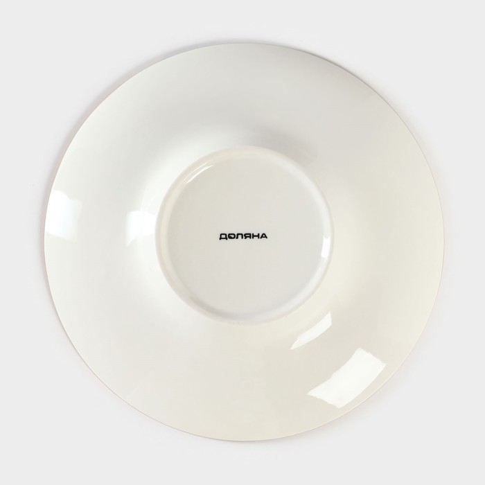 Тарелка фарфоровая для пасты Доляна «Космос», 150 мл, d=21 см, цвет красный Тарелка фарфоровая для пасты Доляна «Космос», 150 мл, d=21 см, цвет красный