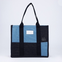 Сумка женская шопер без застёжки, с подкладкой, длинный ремень, цвет синий Сумка женская шопер без застёжки, с подкладкой, длинный ремень, цвет синий