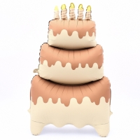 Шар фольгированный 60" «Большой сливочный торт», на подставке, матовый Шар фольгированный 60" «Большой сливочный торт», на подставке, матовый