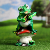 Садовая фигура "Лягушка с флейтой" 12*14*27 см ПОЛИСТОУН F07791 Садовая фигура "Лягушка с флейтой" 12*14*27 см ПОЛИСТОУН F07791