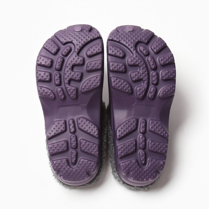 Сабо женские утепленные "Монтана" цвет баклажан, размер 41