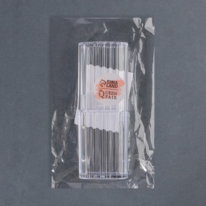 Органайзер для хранения, с крышкой, 10,4 &times; 3,8 &times; 2,1 см, цвет прозрачный