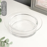 Подсвечник стекло на 1 свечу "Шляпа" прозрачный 3х12,3х12,3 см Подсвечник стекло на 1 свечу "Шляпа" прозрачный 3х12,3х12,3 см